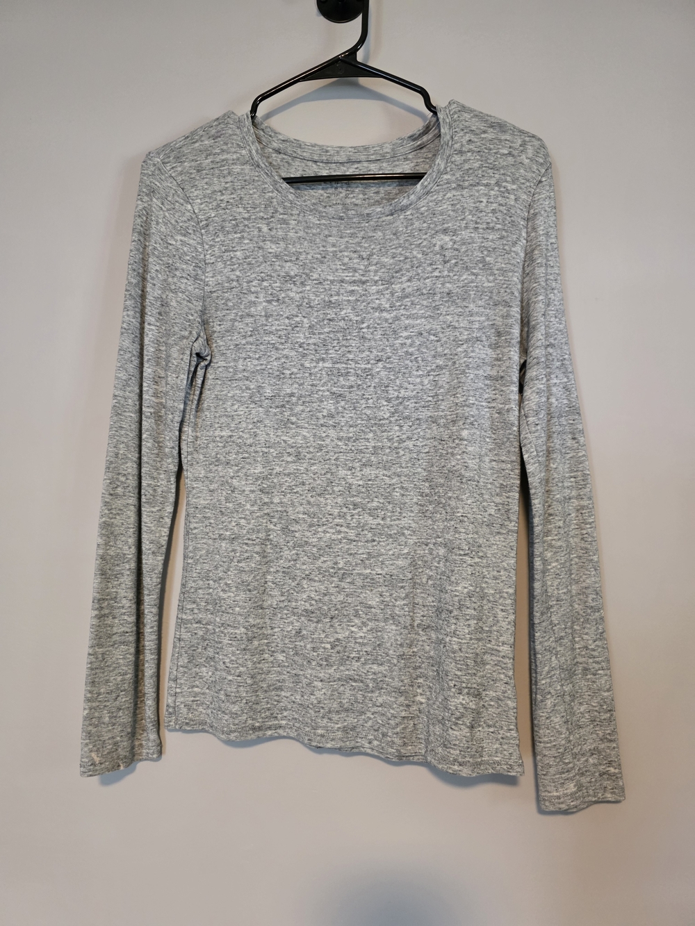 a new day Light Heather Gray Long Sleeve Crew Tee